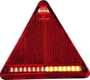 Aizmugurējais lukturis W68P, trīsstūrveida, LED (labā roka)