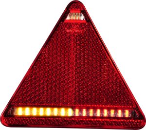 Aizmugurējais lukturis W68P, trīsstūrveida, LED (kreisajā pusē)