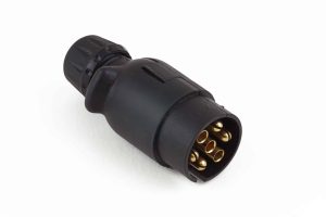 7 kontaktu spraudnis.Plastmasas korpuss, 1 atvere