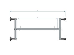 Balansēta tandēma ass 750kg A=1290 C=1800, 4x100