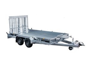 Mini traktora piekabe TP385-DLB 3500kg ar metāla restes grīdu